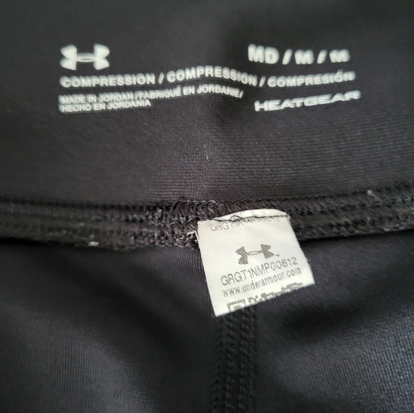 Under Armour Women Black Compression Run  Leggings, Size Medium (26) - Picture 4 of 7
